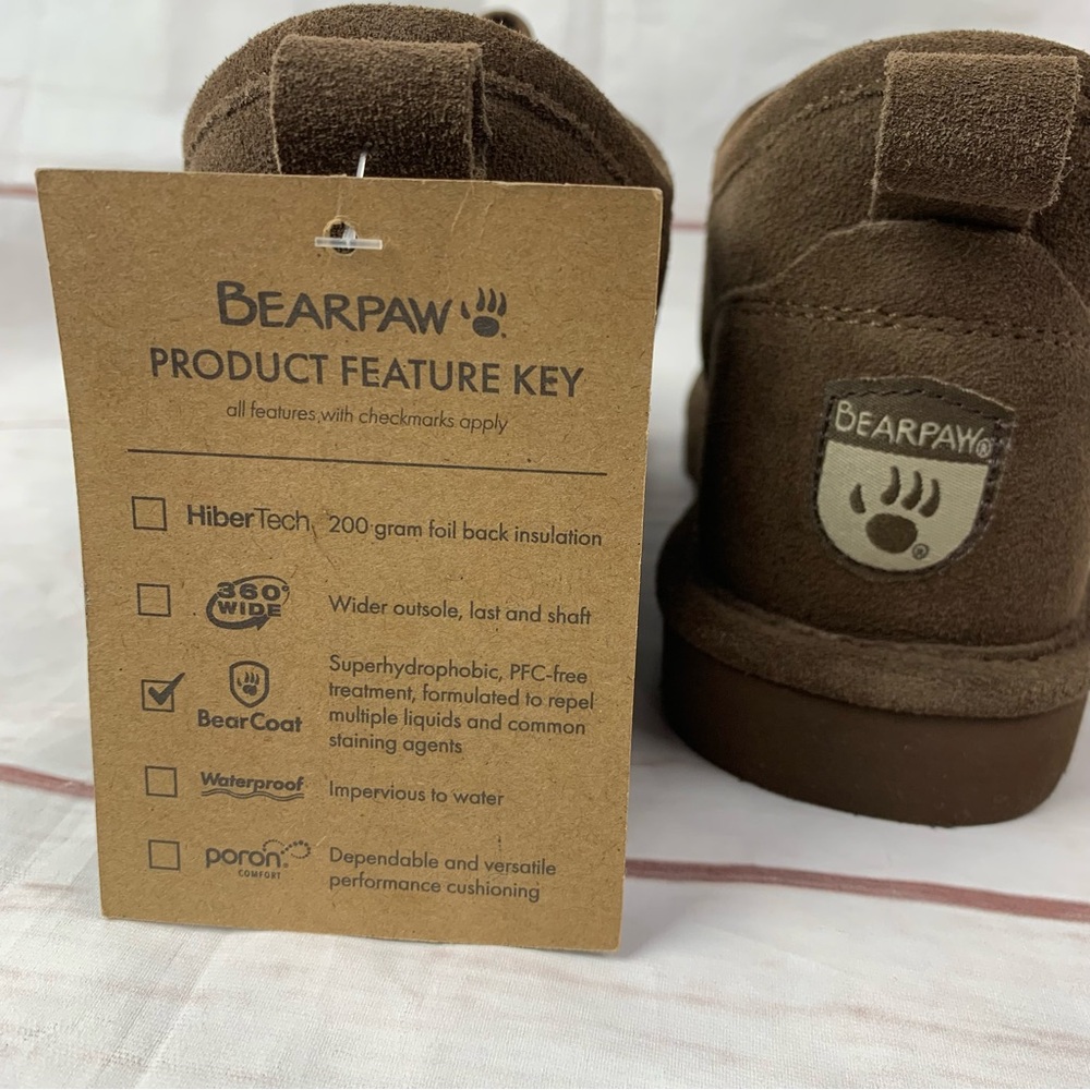 BEARPAW Phoenix Youth US1 Winter Boots wool kids boys shoes Shearling mocassins - Picture 12 of 16